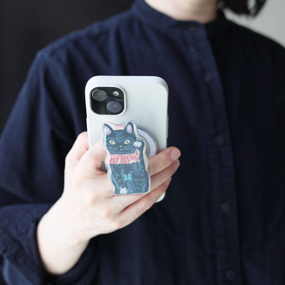 Nathalie Lete Phone grip Lucky cat | 8000000works | エイトミリオン